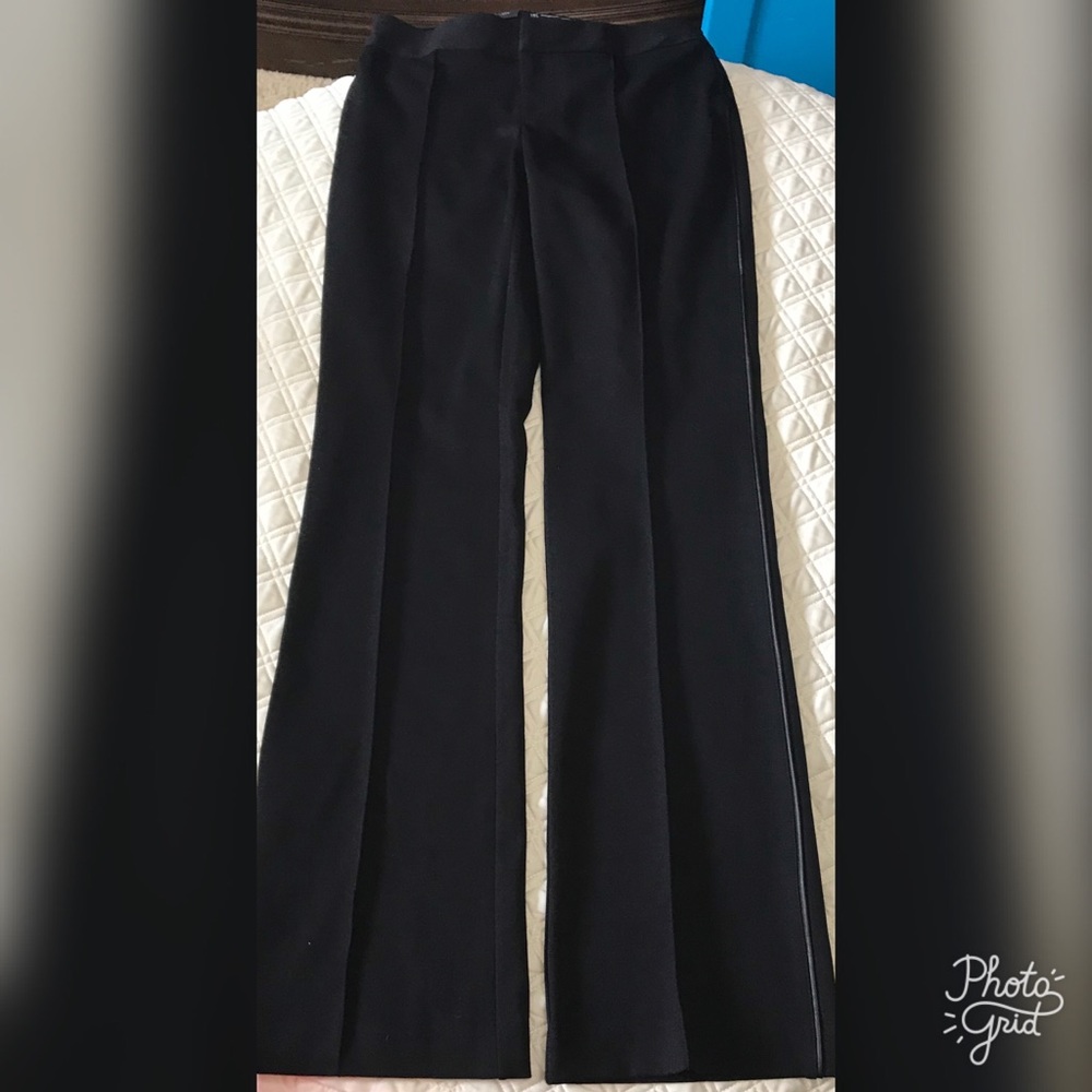 NWT INC Faux Leather Trim Boot Leg Pants- ChicEwe